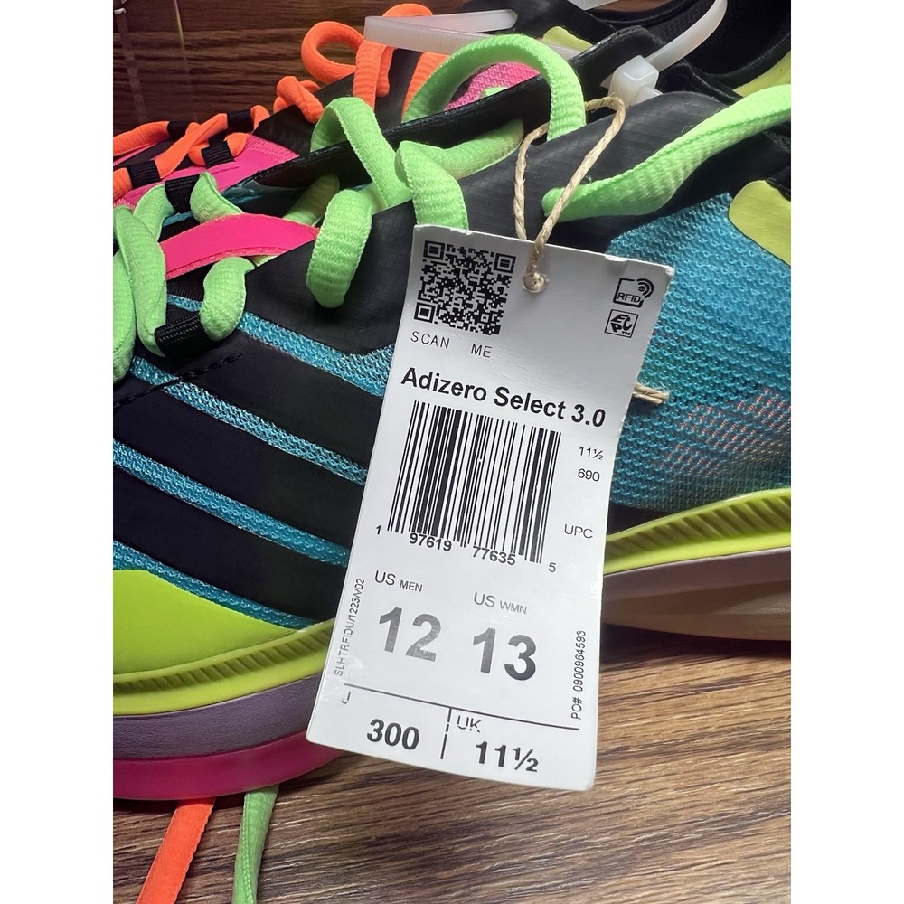 Adidas Adizero Select 3.0 Low Lucid Pink Preloved Lime men's size 12 JR8281